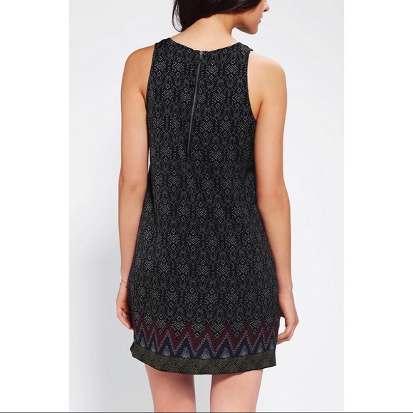 UO Staring at Stars Silky Patterned Shift Dress - Picture 2 of 7